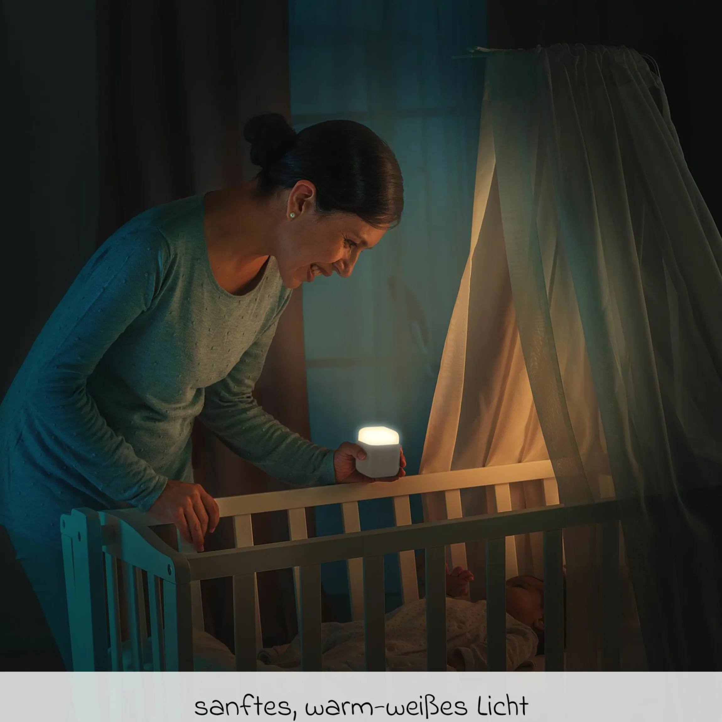 2in1 Steckdosen-Nachtlicht SleepLight mit energiesparende LED-Technologie - Creme