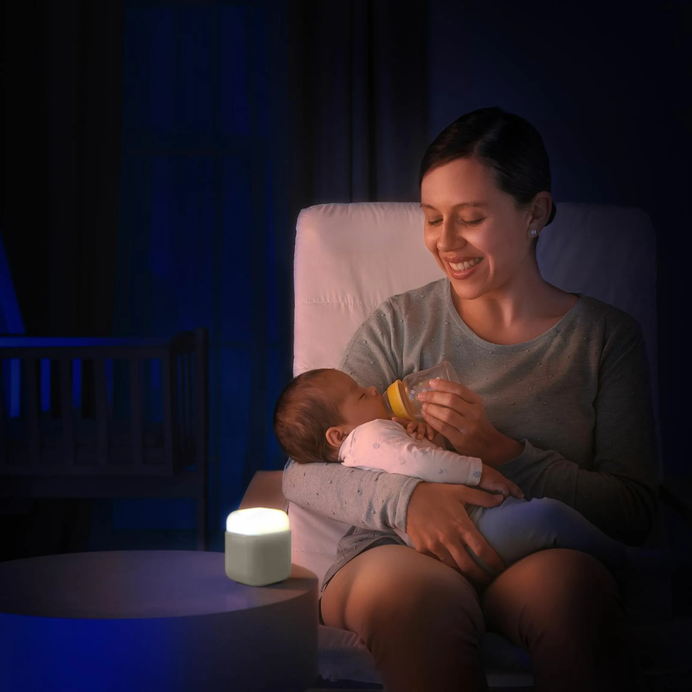 2in1 Steckdosen-Nachtlicht SleepLight mit energiesparende LED-Technologie - Creme