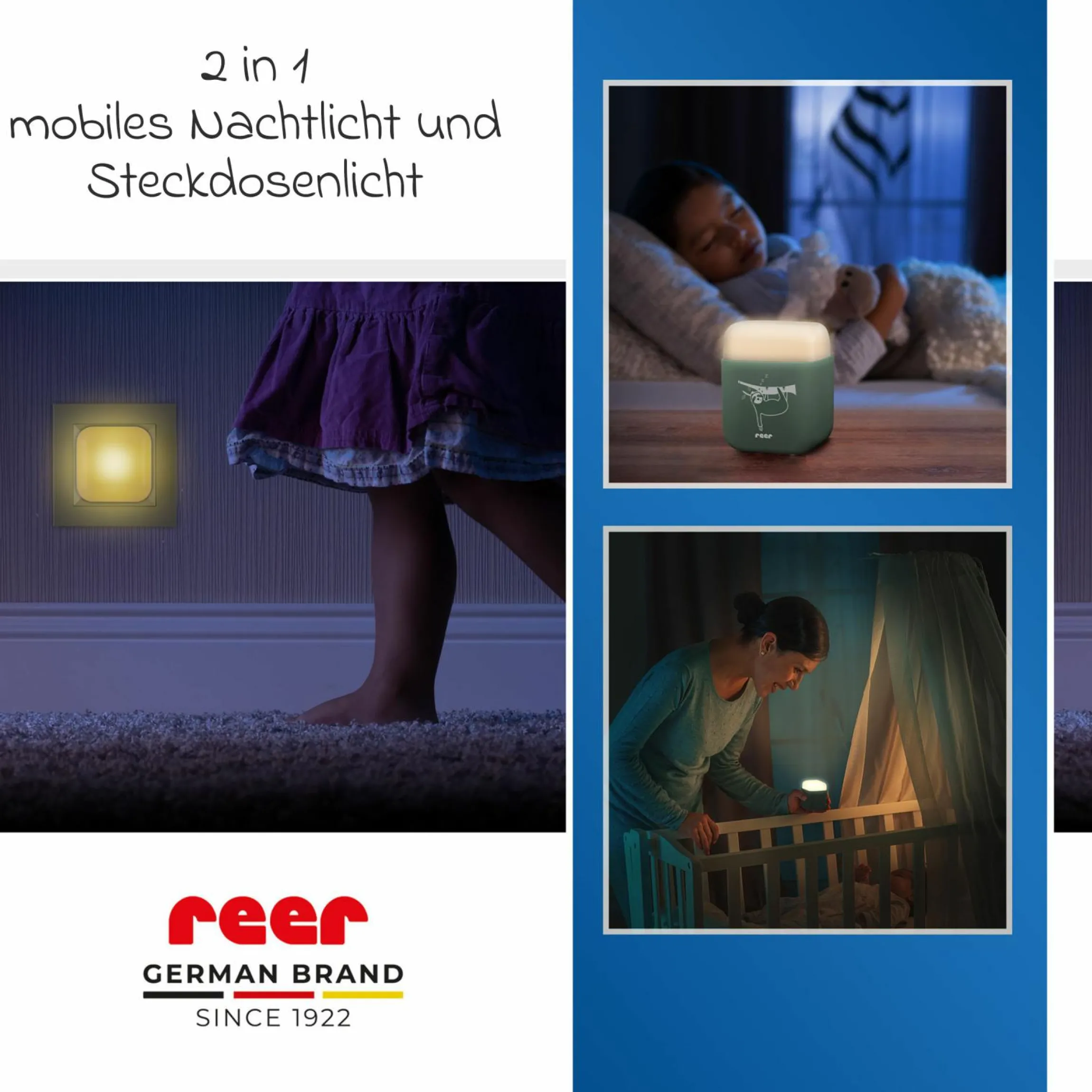 2in1 Steckdosen-Nachtlicht SleepLight mit energiesparende LED-Technologie - Eukalyptus