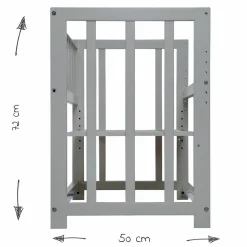 4in1 Stubenbett, Beistellbett, Wiege und Bank & Textile-Ausstattung - Sternenzauber - Grau