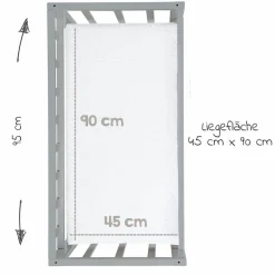 4in1 Stubenbett, Beistellbett, Wiege und Bank & Textile-Ausstattung - Sternenzauber - Grau