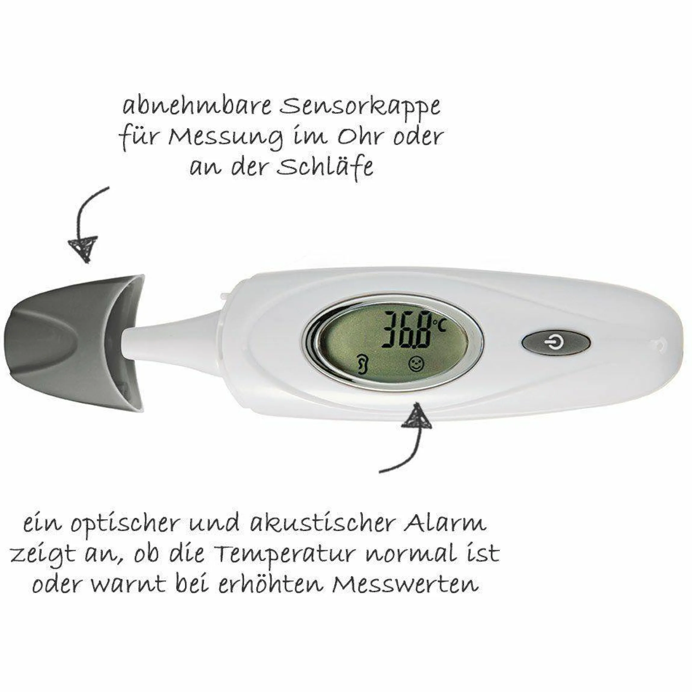 Infrarot-Thermometer 3 in 1 Skin Temp