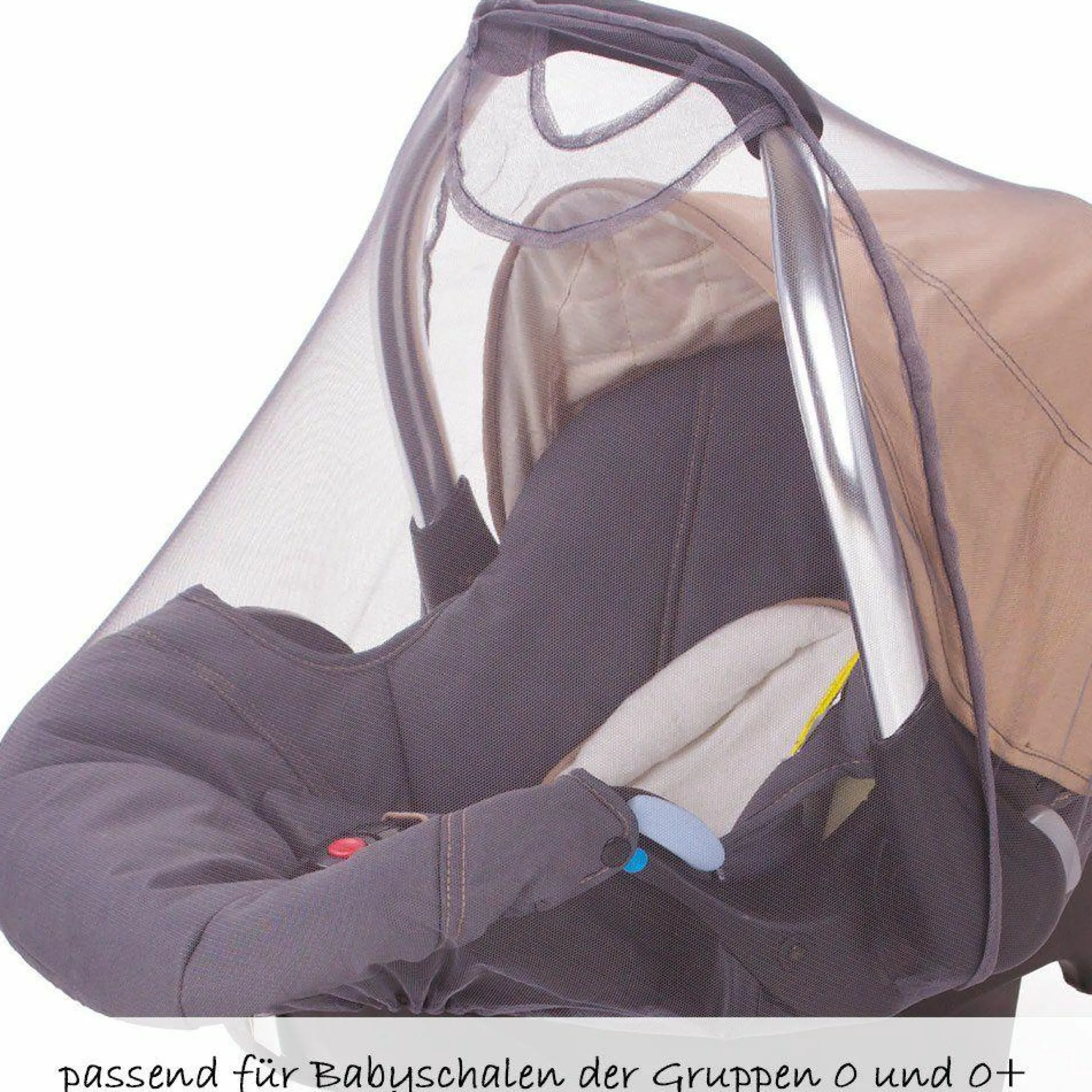 Insektenschutz für Babyschale - Grau