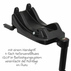 Isofix-Basis Isofamily i-Size Base für SnugEssentials i-Size - Black - Kollektion 2025