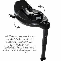 Isofix-Basisstation i-Base Encore drehbar für Calmi R129 / i-Level Recline / i-Jemini / i-Harbour - Signature - Black - Kollektion 2025
