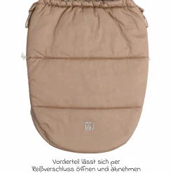 Jersey-Fußsack Small Hooded für Babyschalen und Babywannen - Butternut - Kollektion 2024