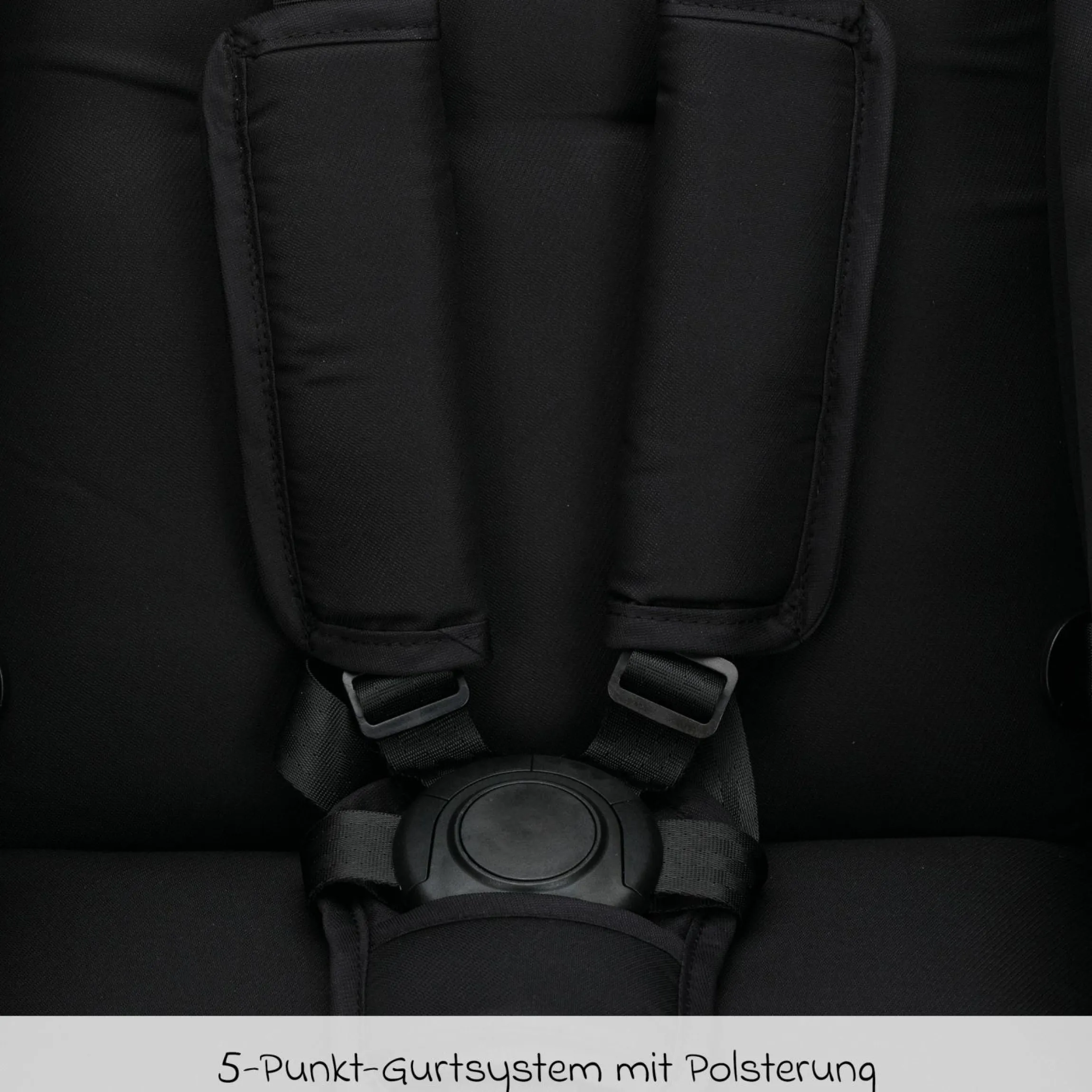 Jogger & Sportwagen Run bis 22 kg belastbar mit Lufträder, Knickschieber, Liegeposition & Handbremse - Schwarz Melange