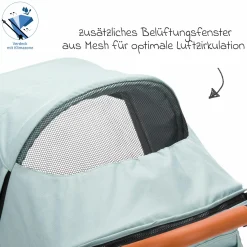 Jogger & Sportwagen Run mit Babywanne bis 22 kg belastbar mit Lufträder, Knickschieber, Liegeposition & Handbremse - Salbei Melange