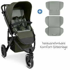 Jogger & Sportwagen Salsa 5 Run mit Sportzulassung, Luftbereifung, Sitzeinlage und Handbremse - Pure - Avocado - Kollektion 2025