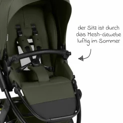 Jogger & Sportwagen Salsa 5 Run mit Sportzulassung, Luftbereifung, Sitzeinlage und Handbremse - Pure - Avocado - Kollektion 2025