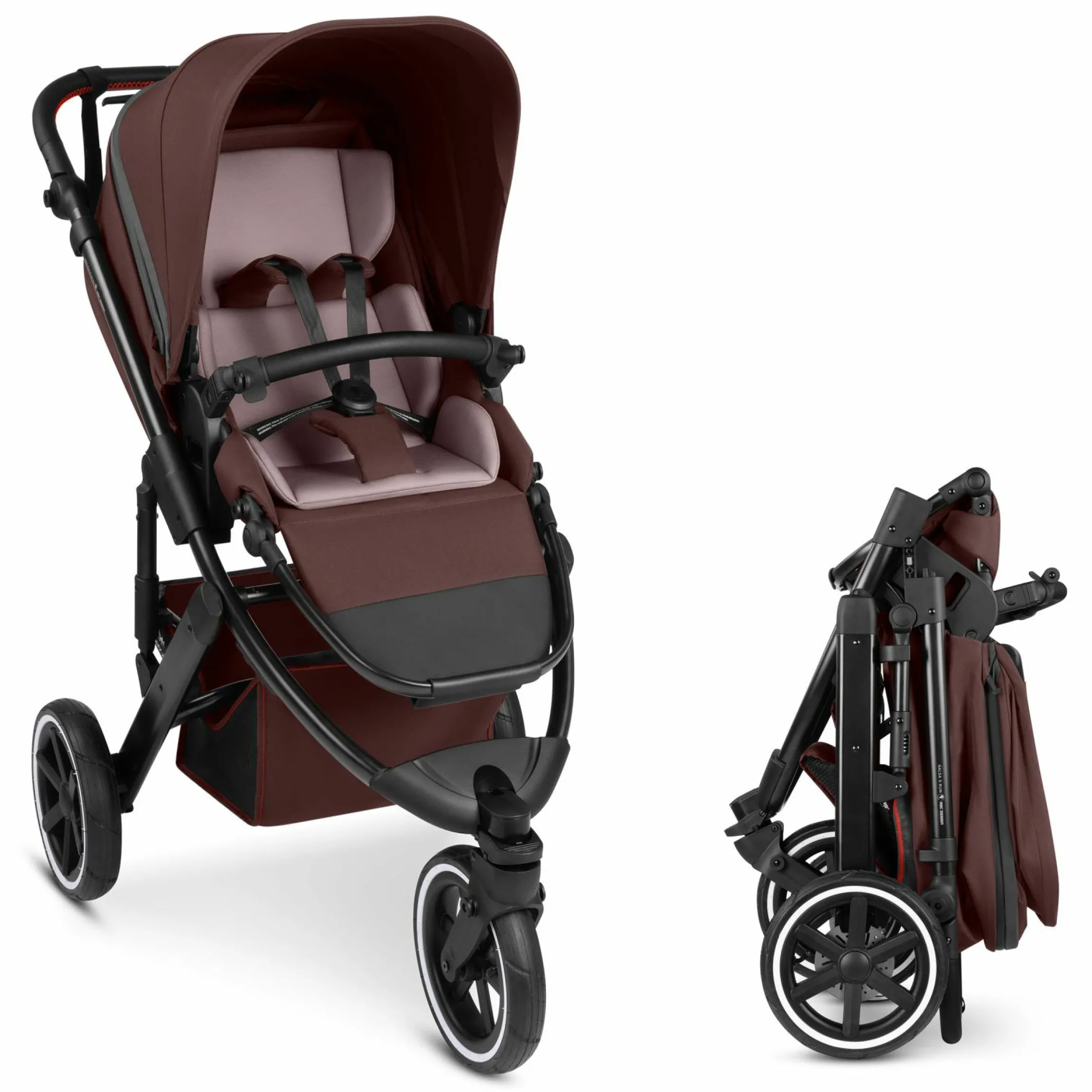 Jogger & Sportwagen Salsa 5 Run mit Sportzulassung, Luftbereifung, Sitzeinlage und Handbremse - Umbra - Kollektion 2025