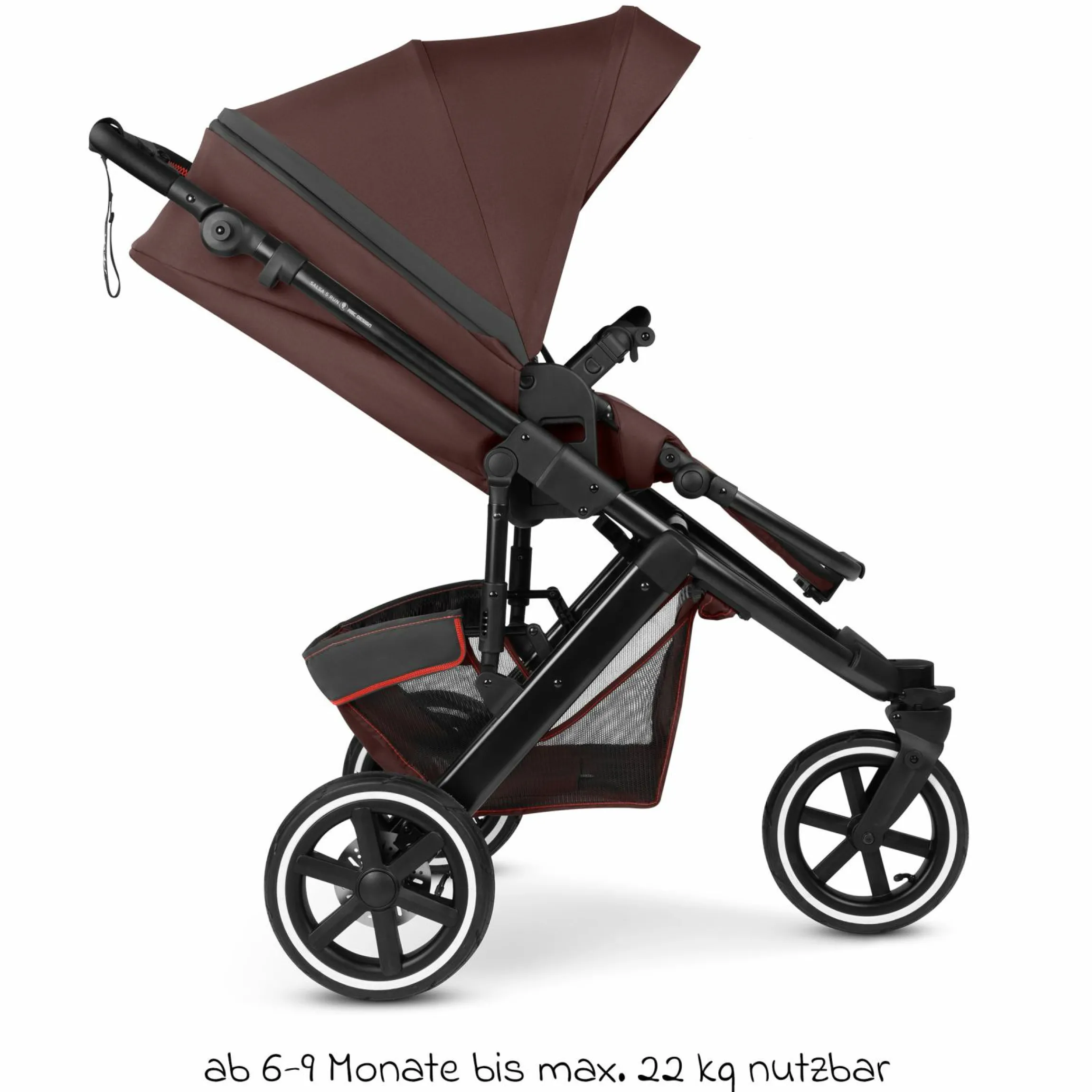 Jogger & Sportwagen Salsa 5 Run mit Sportzulassung, Luftbereifung, Sitzeinlage und Handbremse - Umbra - Kollektion 2025