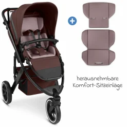 Jogger & Sportwagen Salsa 5 Run mit Sportzulassung, Luftbereifung, Sitzeinlage und Handbremse - Umbra - Kollektion 2025