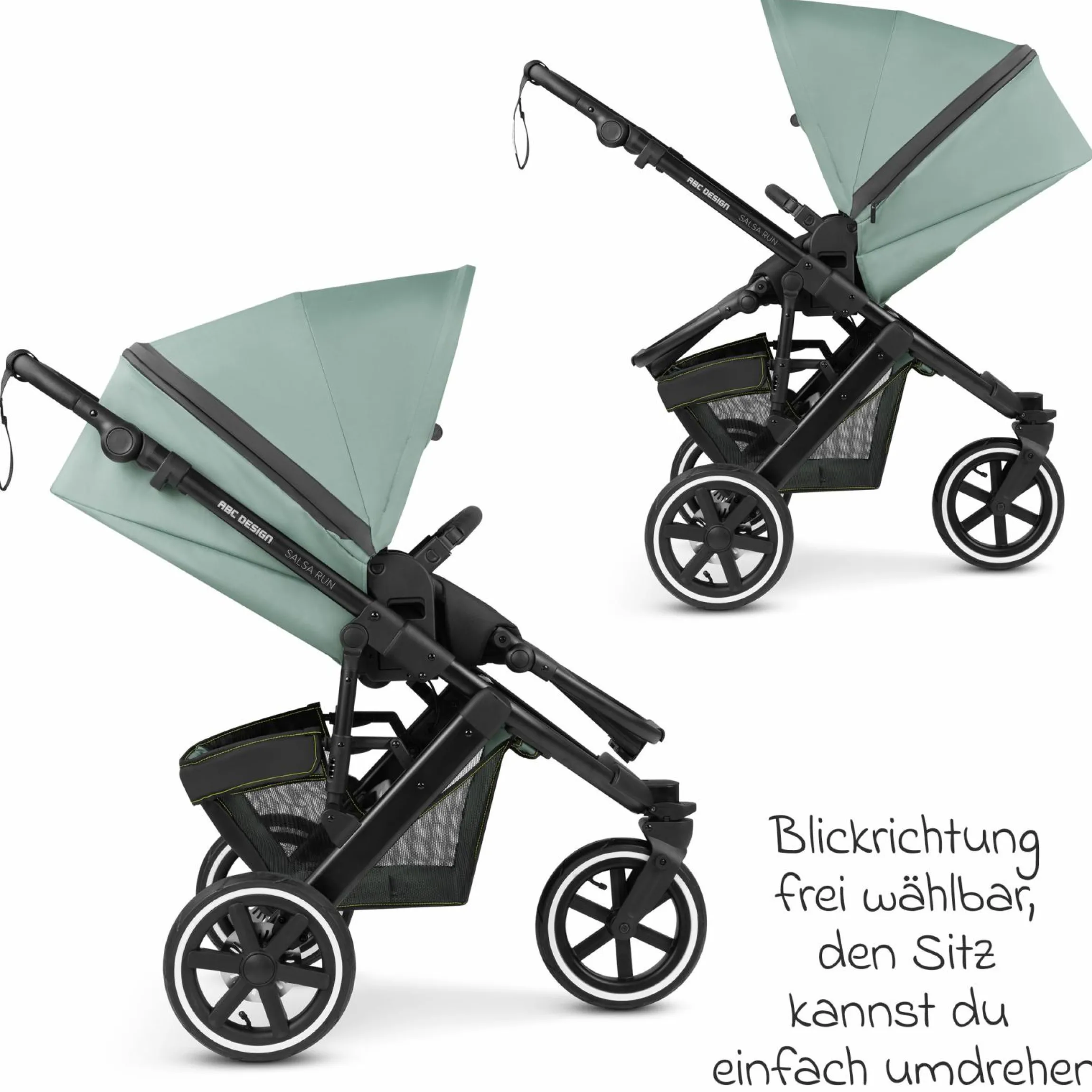Jogger Salsa Run - Runner mit Sportzulassung, Luftbereifung und Handbremse - Aqua - Kollektion 2024