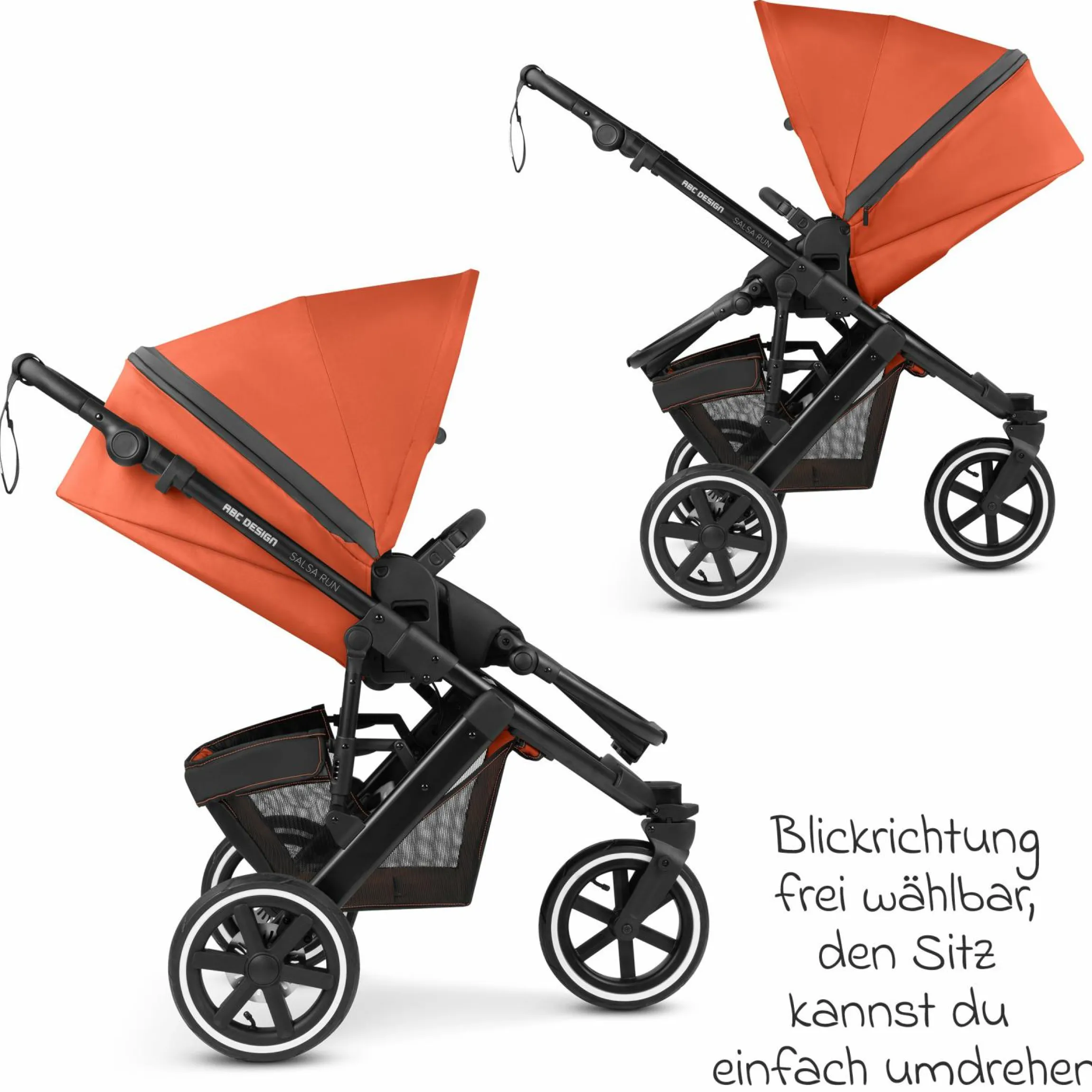 Jogger Salsa Run - Runner mit Sportzulassung, Luftbereifung und Handbremse - Carrot - Kollektion 2024