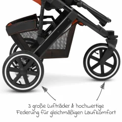 Jogger Salsa Run - Runner mit Sportzulassung, Luftbereifung und Handbremse - Carrot - Kollektion 2024