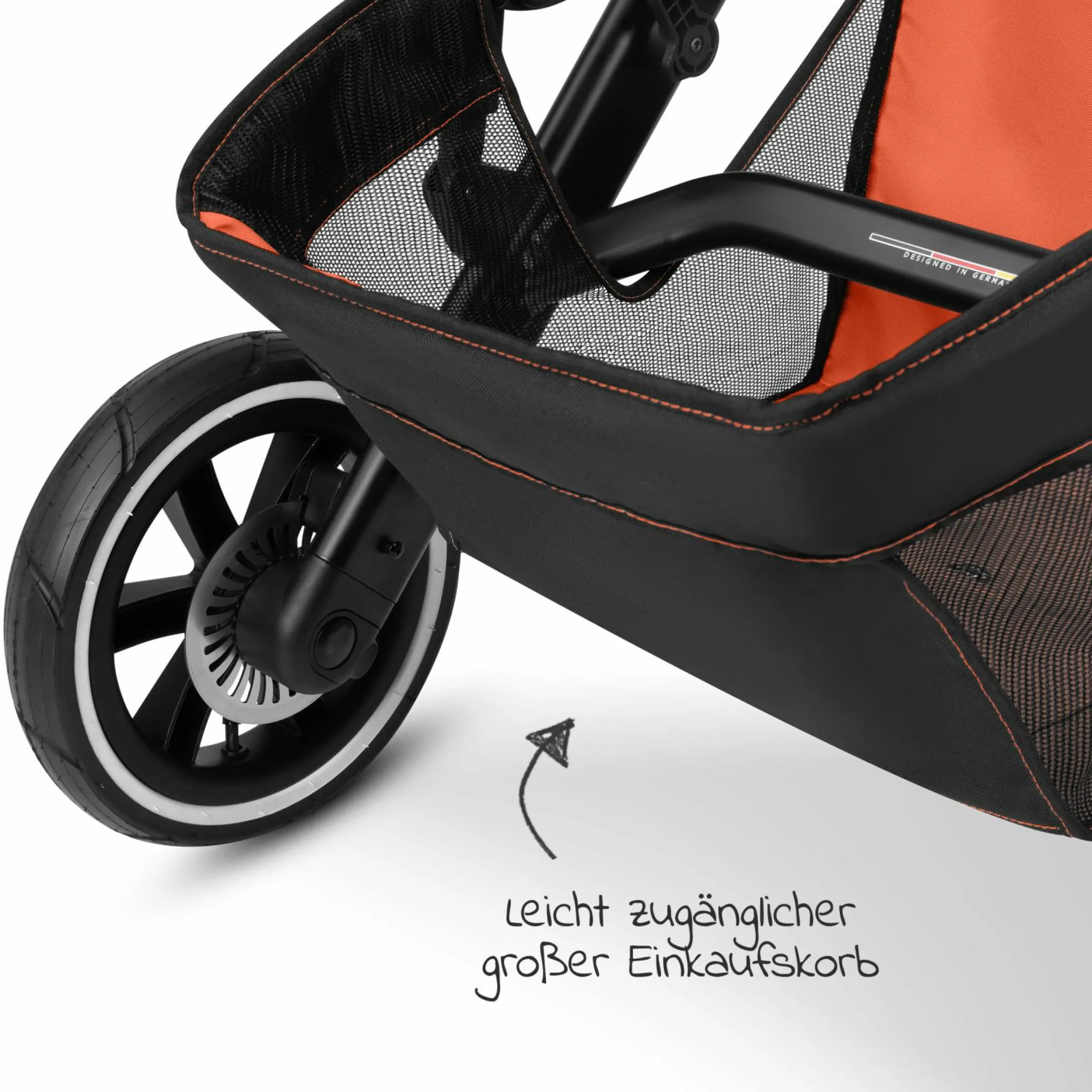 Jogger Salsa Run - Runner mit Sportzulassung, Luftbereifung und Handbremse - Carrot - Kollektion 2024