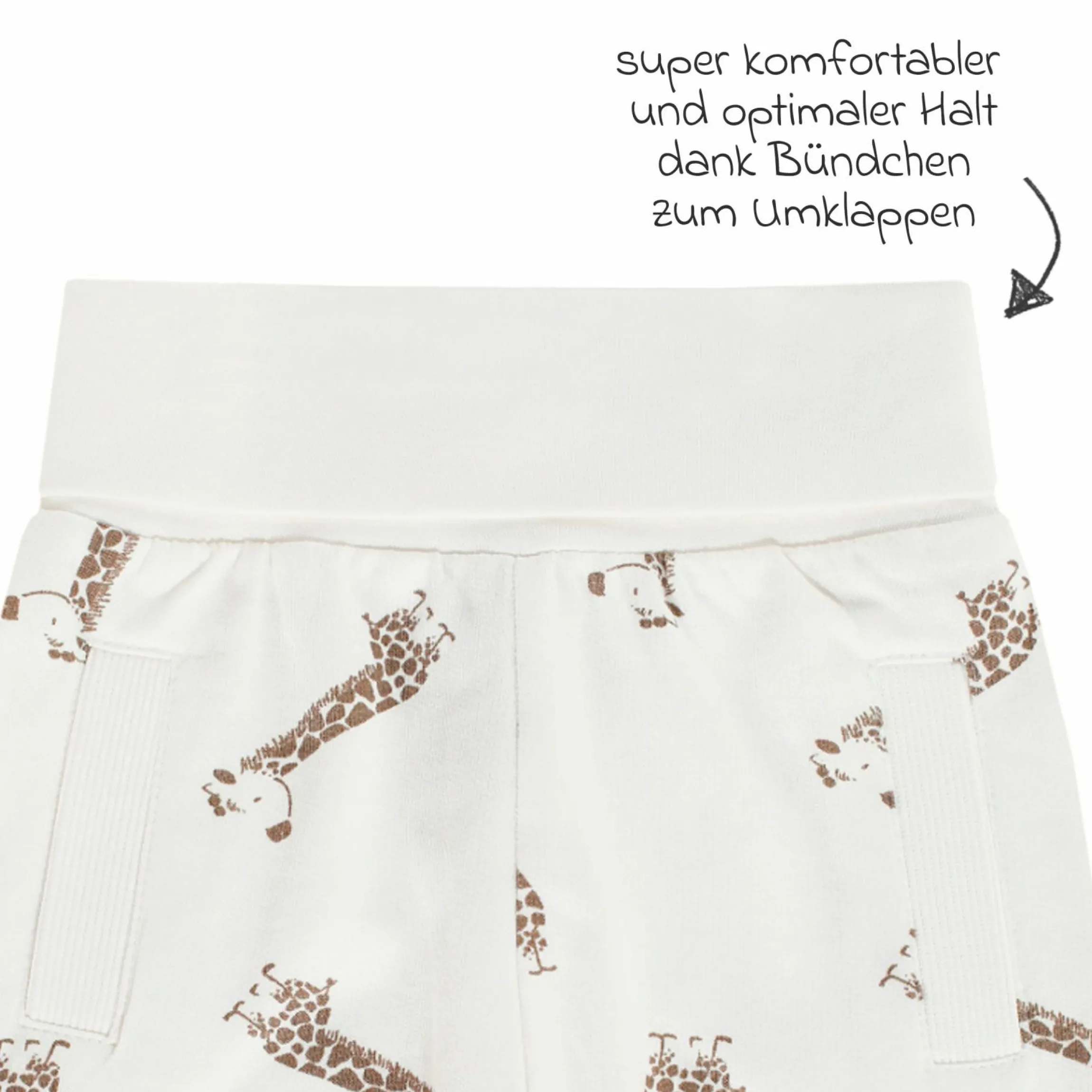 Jogginghose - Giraffe Allover - Offwhite - Gr. 74