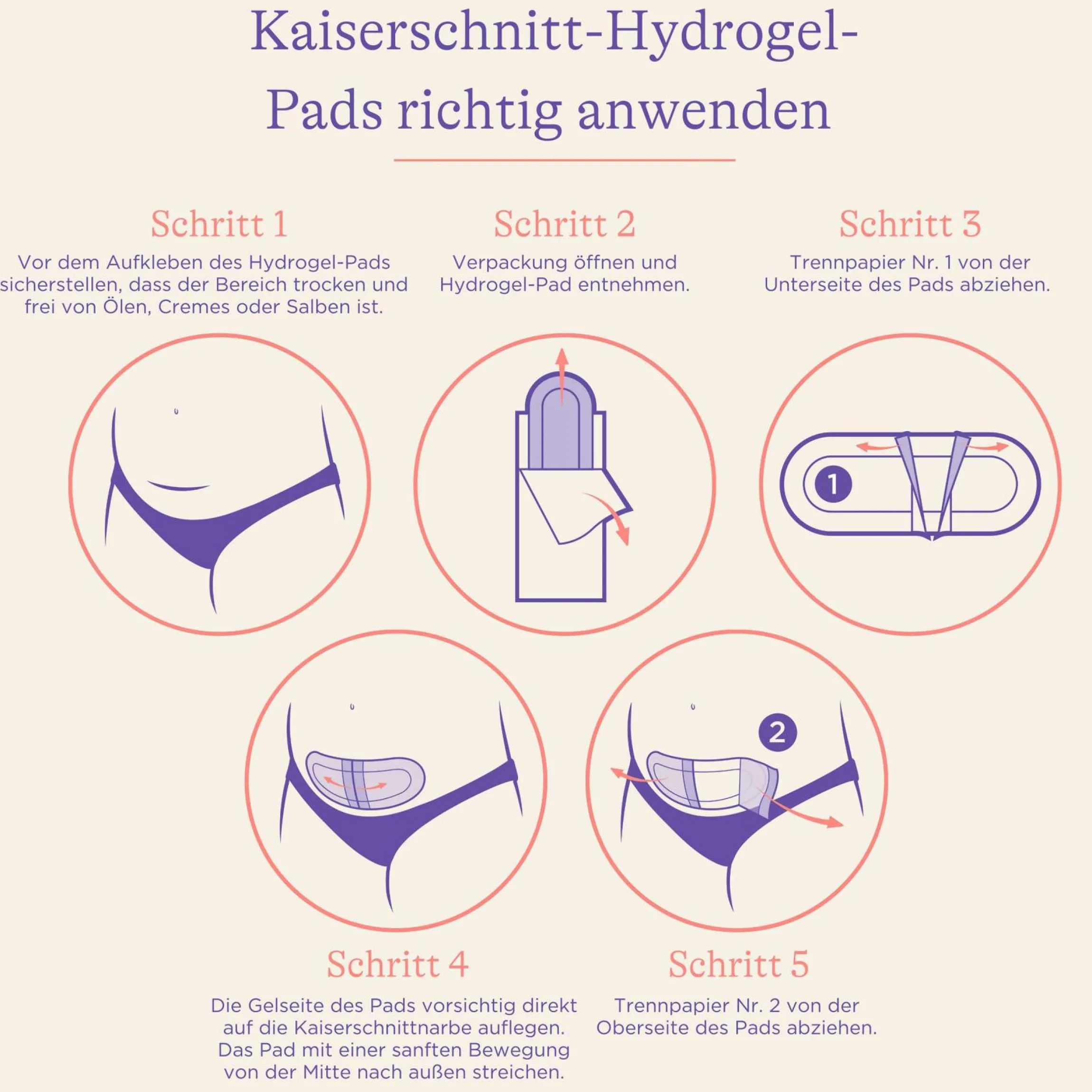 Kaiserschnitt-Hydrogel-Pads 2er Pack