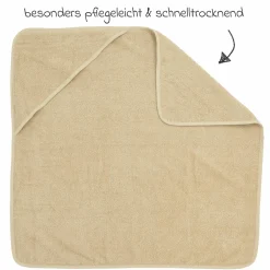 Kapuzenbadetuch 75 x 75 cm - Sand