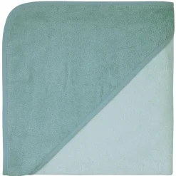 Kapuzenbadetuch 100 x 100 cm - Uni Mint Eisblau