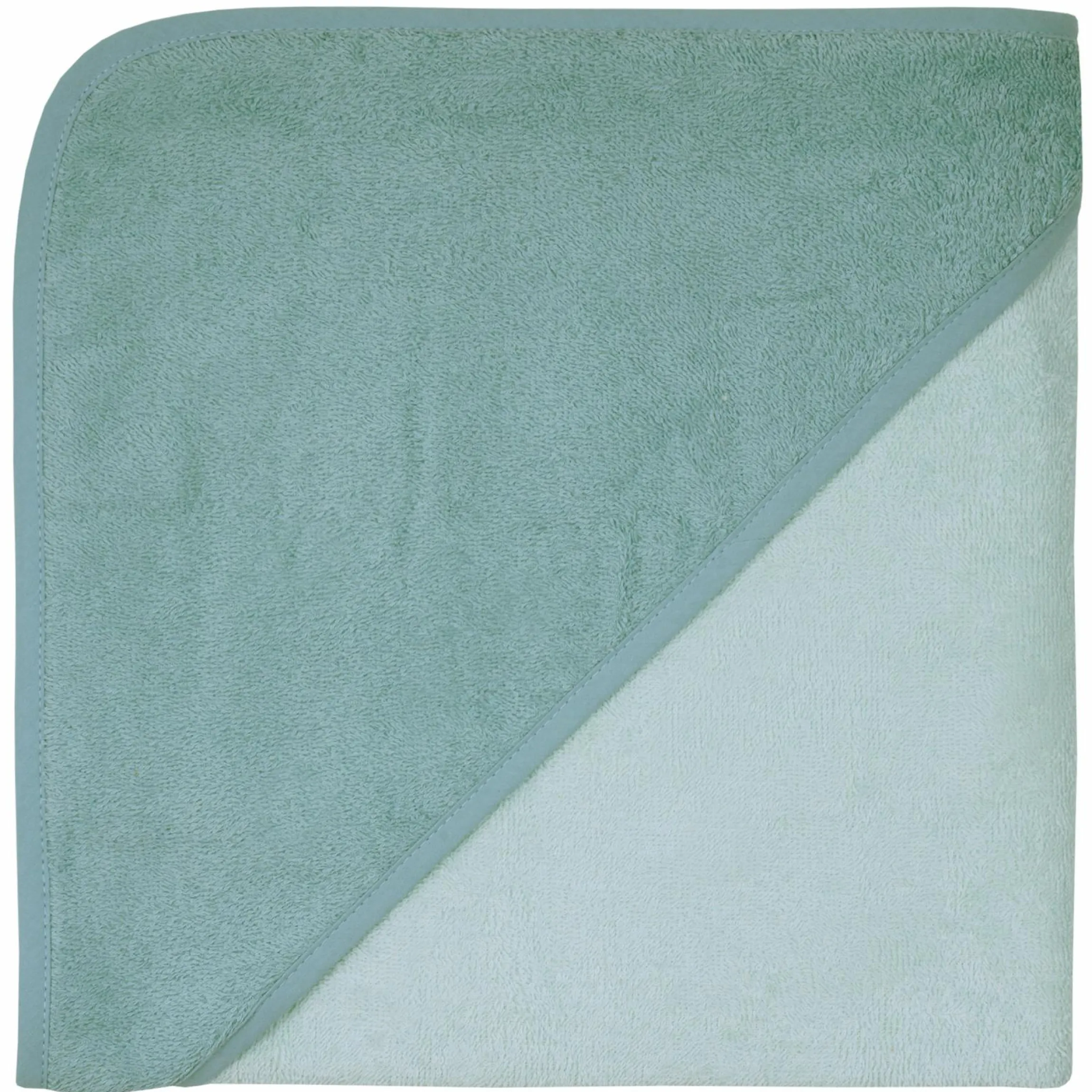 Kapuzenbadetuch 100 x 100 cm - Uni Mint Eisblau