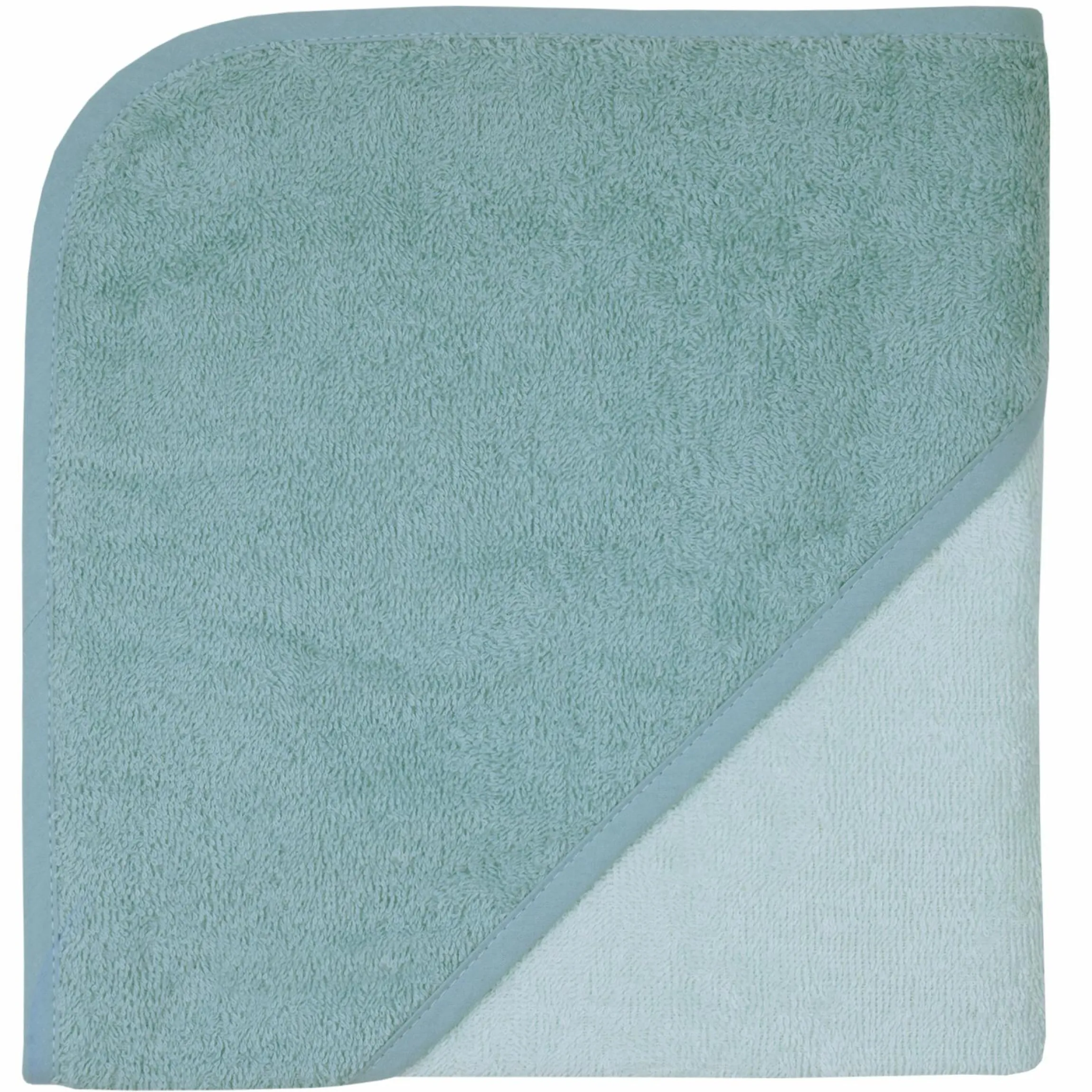 Kapuzenbadetuch 80 x 80 cm - Uni Mint Eisblau