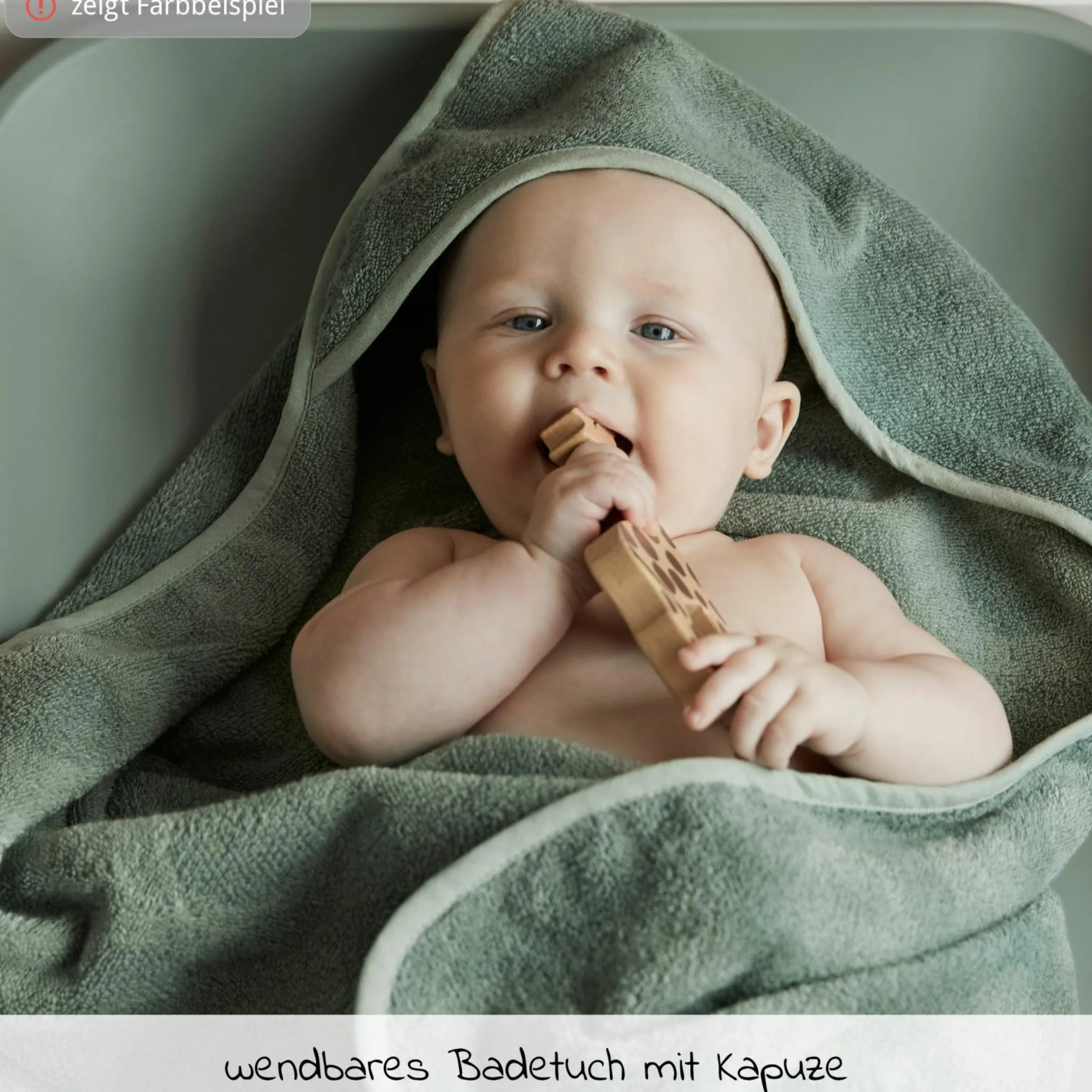 Kapuzen-Badetuch Hoodie aus Bio-Baumwolle - Organic - Cool Grey