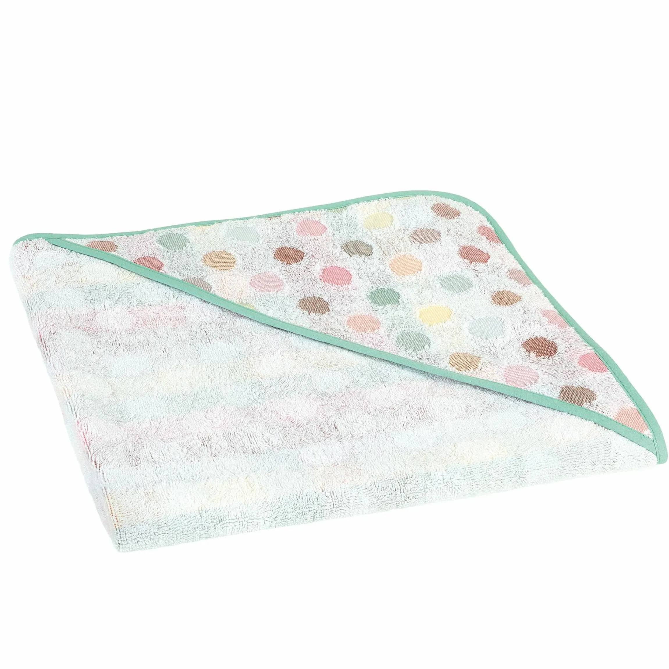 Kapuzenbadetuch Jaquard 80 x 80 cm - Dots - Colorful - Kollektion 2024