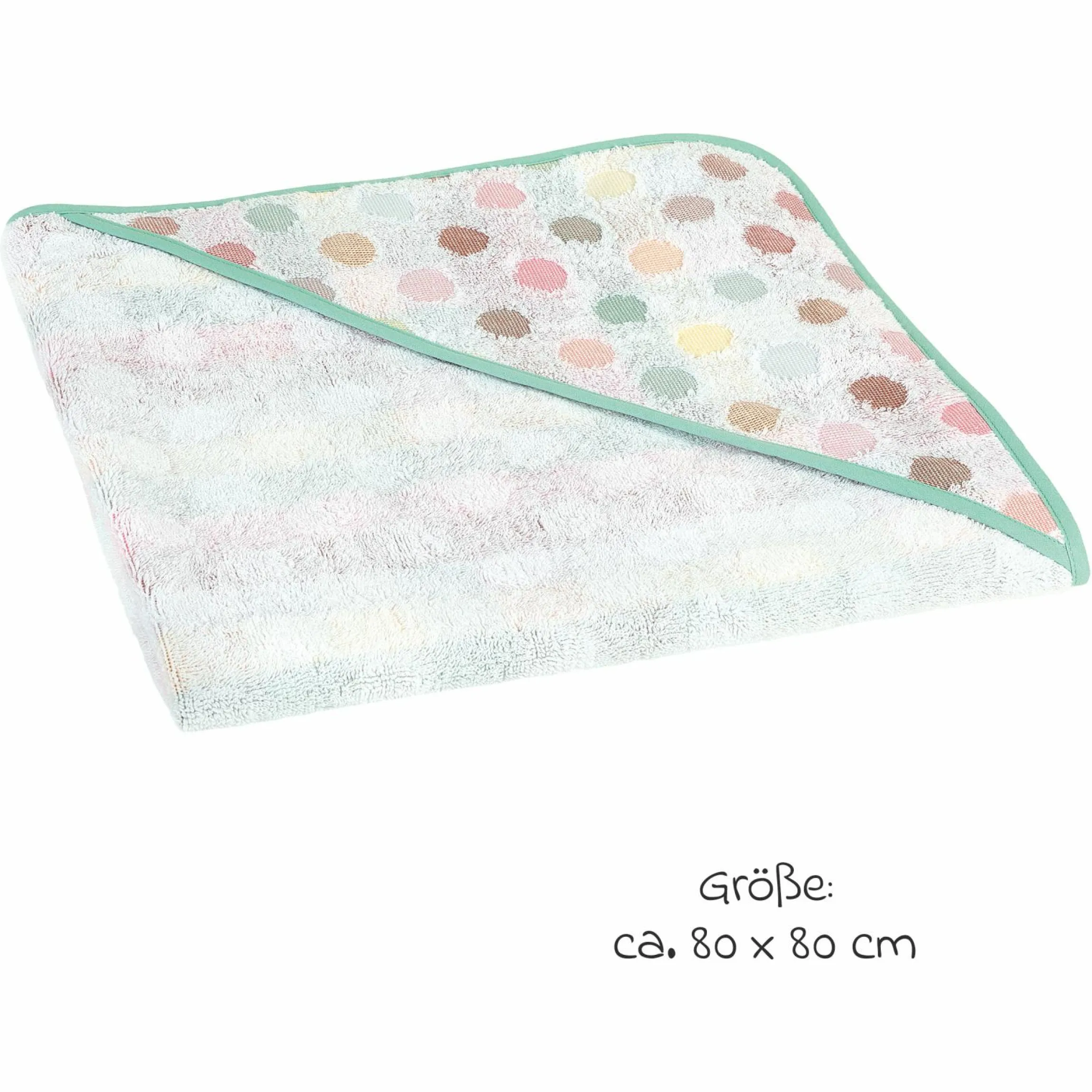 Kapuzenbadetuch Jaquard 80 x 80 cm - Dots - Colorful - Kollektion 2024