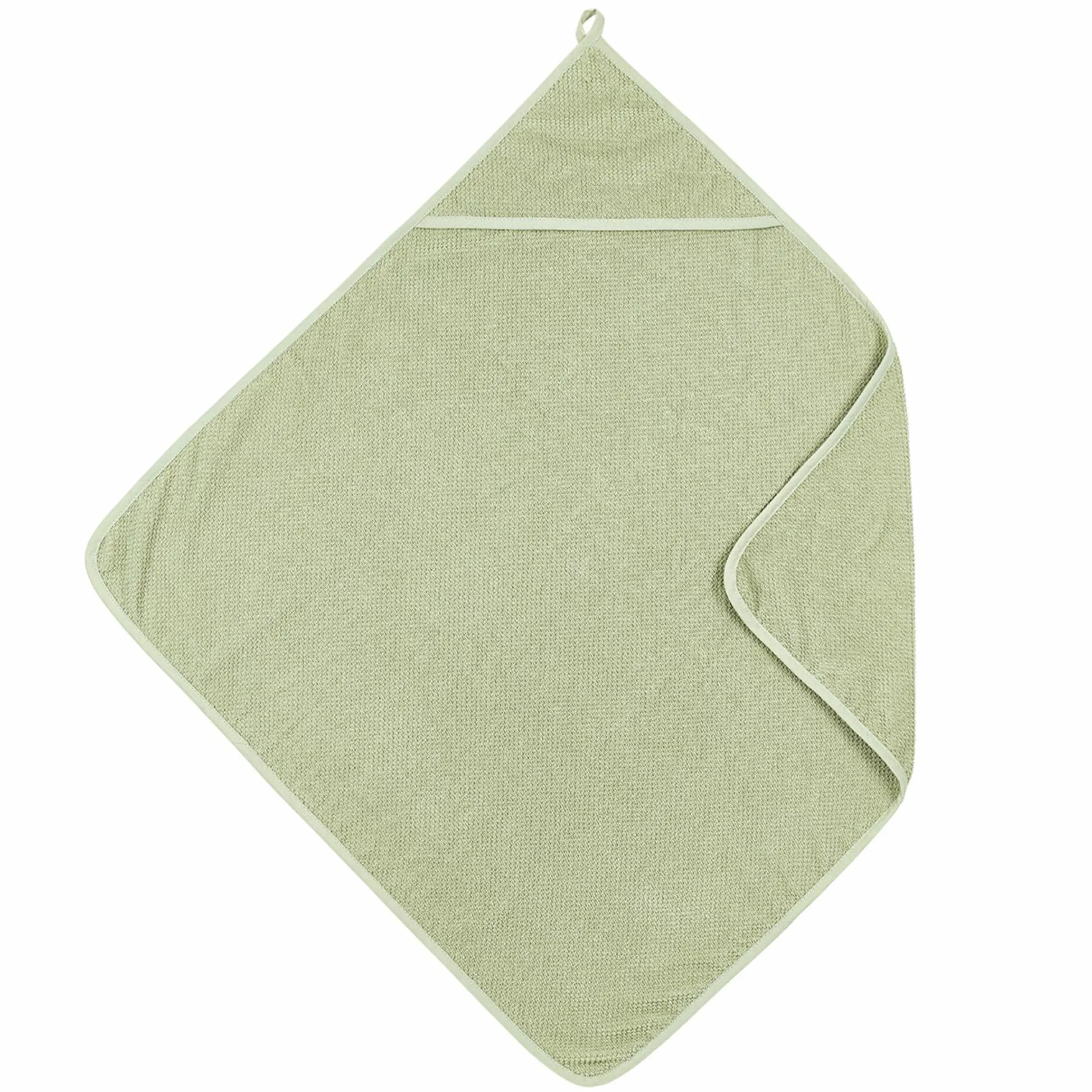 Kapuzenbadetuch Popcorn 75 x 75 cm - Soft Olive