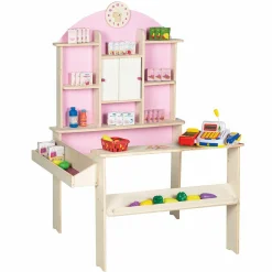 Kaufladen Minishop inkl. über 100 Teile Zubehör - Rosa