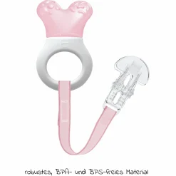 Kühl-Beißring Mini Cooler & Clip - Rosa