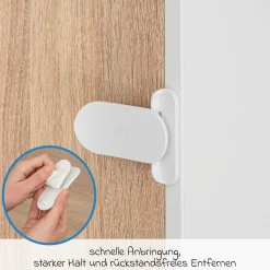 Kühlschrank-Sicherung mit Klebeband - Weiß