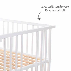 Kinderbettumbausatz für Beistellbett Maxi und Boxspring - Weiß lackiert