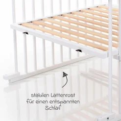 Kinderbettumbausatz für Beistellbett Maxi und Boxspring - Weiß lackiert