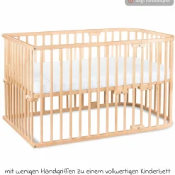 Kinderbettumbausatz für Beistellbett Maxi und Boxspring - Natur unbehandelt