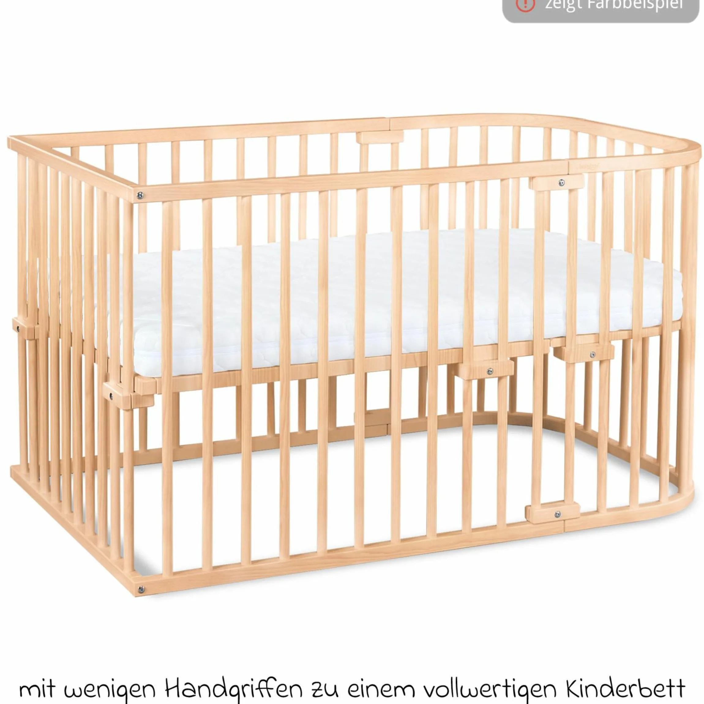 Kinderbettumbausatz für Beistellbett Maxi und Boxspring - Natur unbehandelt