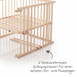 Kinderbettumbausatz für Beistellbett Maxi und Boxspring - Natur unbehandelt