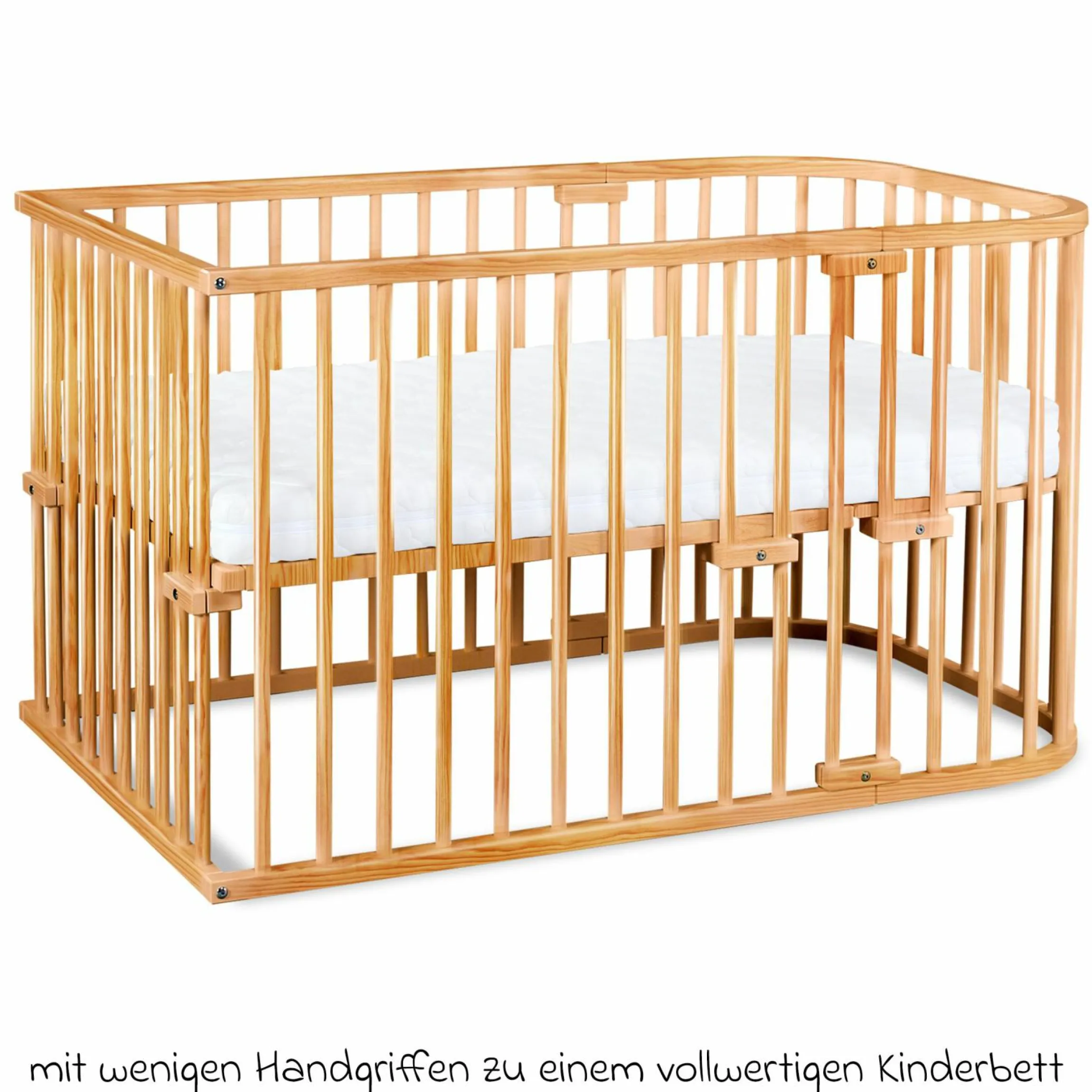 Kinderbettumbausatz für Beistellbett Original - Kernbuche geölt