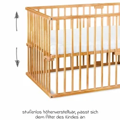 Kinderbettumbausatz für Beistellbett Original - Kernbuche geölt