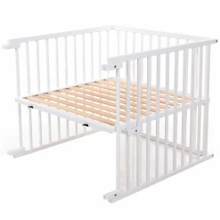 Kinderbettumbausatz für Beistellbett Boxspring Comfort Plus - Weiß lackiert