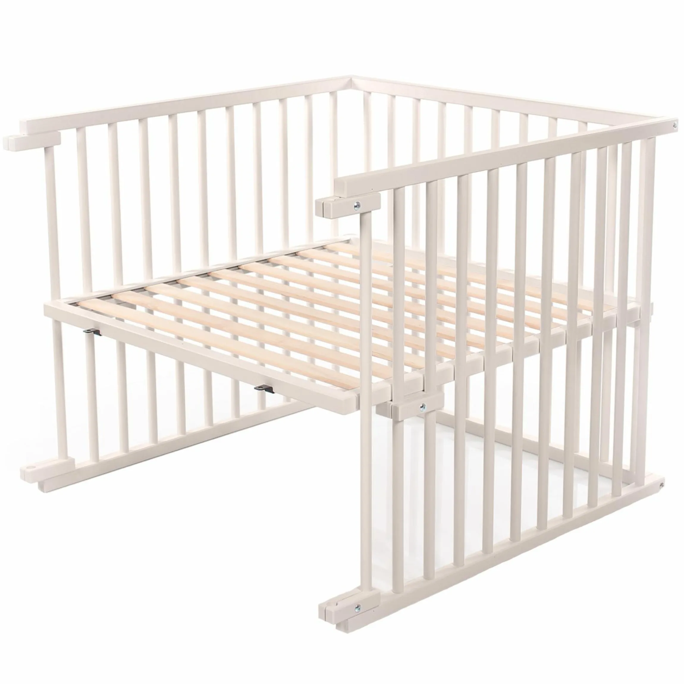 Kinderbettumbausatz für Beistellbett Original - Beige lackiert