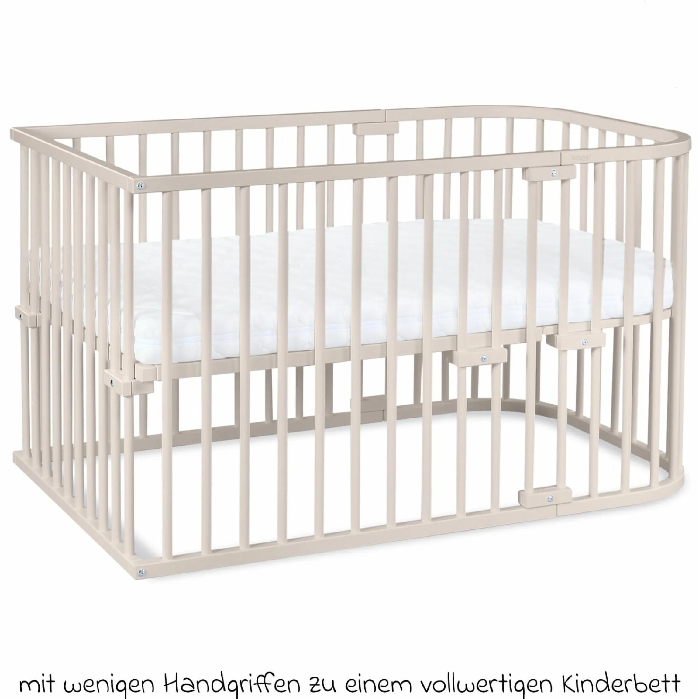 Kinderbettumbausatz für Beistellbett Original - Beige lackiert