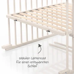 Kinderbettumbausatz für Beistellbett Original - Beige lackiert