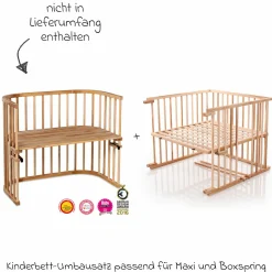 Kinderbettumbausatz für Beistellbett Maxi und Boxspring - Kernbuche geölt