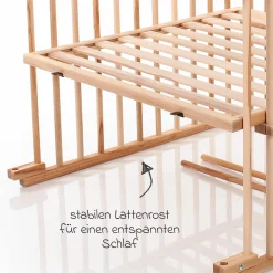 Kinderbettumbausatz für Beistellbett Maxi und Boxspring - Kernbuche geölt