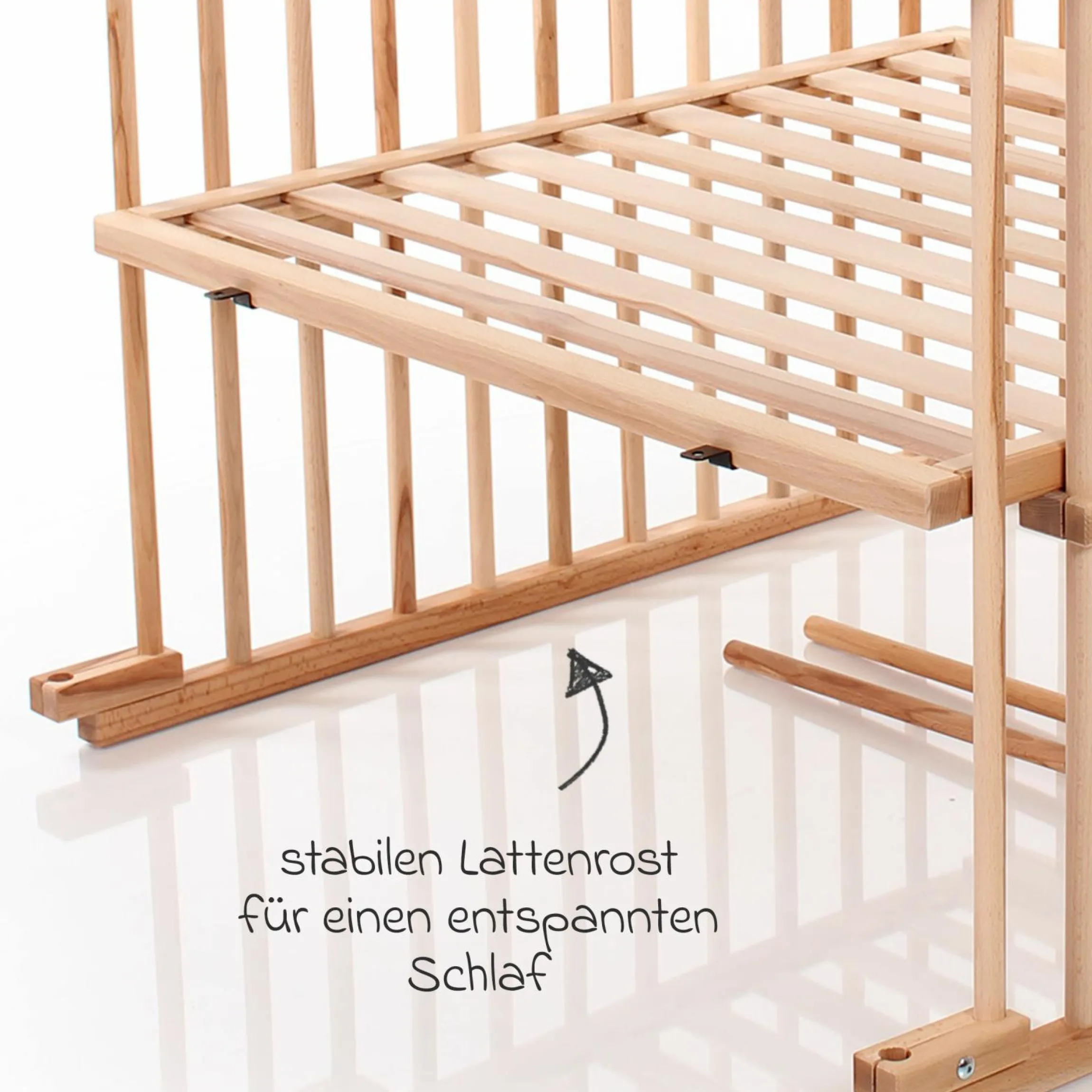 Kinderbettumbausatz für Beistellbett Maxi und Boxspring - Kernbuche geölt