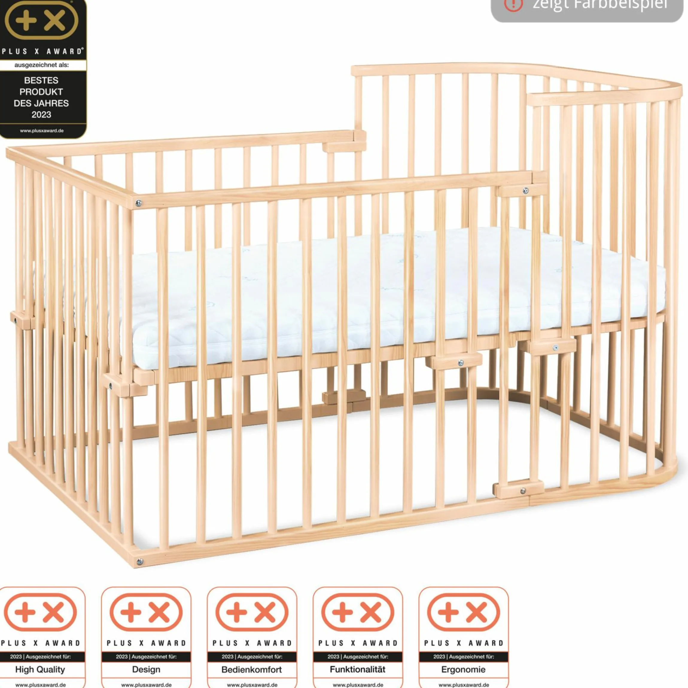 Kinderbettumbausatz für Beistellbett Maxi und Boxspring - Kernbuche geölt