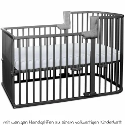 Kinderbettumbausatz für Beistellbett Boxspring Comfort Plus - Schiefergrau lackiert